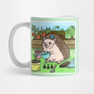 Hedgehog gardening Mug